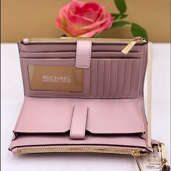 Michael Kors DoubleZip Wallet Wristlet Ballet - Picture 9 of 13